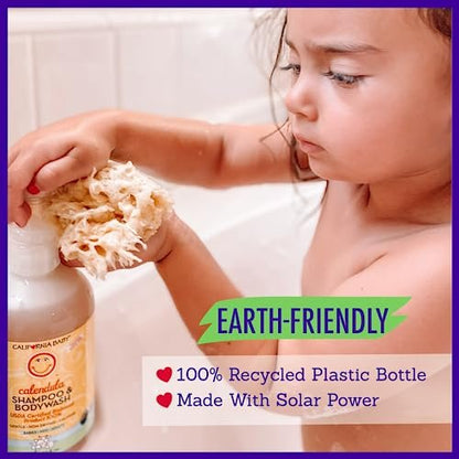 California Baby Kids Shampoo + Body Wash | Calendula | Soothing Skin Care for Kids & Teens | 100% Plant-Based | Lavender Scent | Hypoallergenic | 19 oz