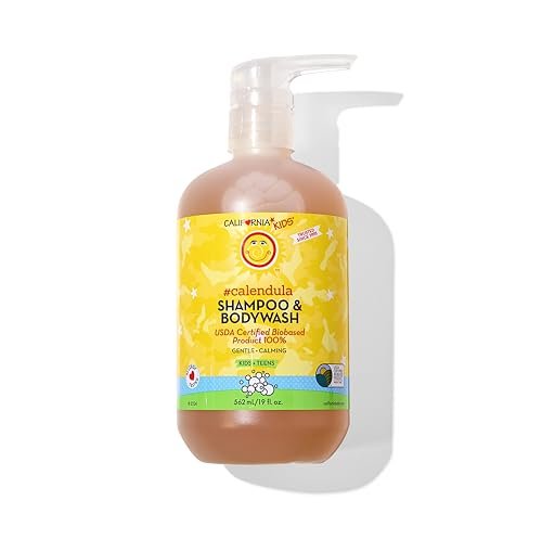 California Baby Kids Shampoo + Body Wash | Calendula | Soothing Skin Care for Kids & Teens | 100% Plant-Based | Lavender Scent | Hypoallergenic | 19 oz - görsel 2