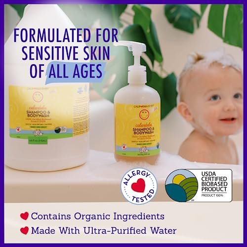 California Baby Kids Shampoo + Body Wash | Calendula | Soothing Skin Care for Kids & Teens | 100% Plant-Based | Lavender Scent | Hypoallergenic | 19 oz - görsel 12