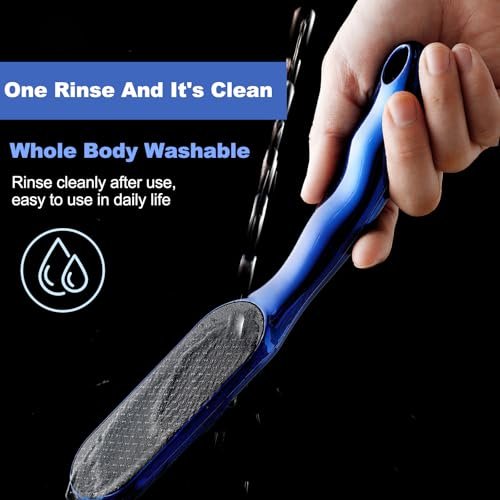 2-Pack Nano Glass Foot Files – Professional Hard Skin Remover with Ergonomic Handle (Gold + Blue) Avelisse