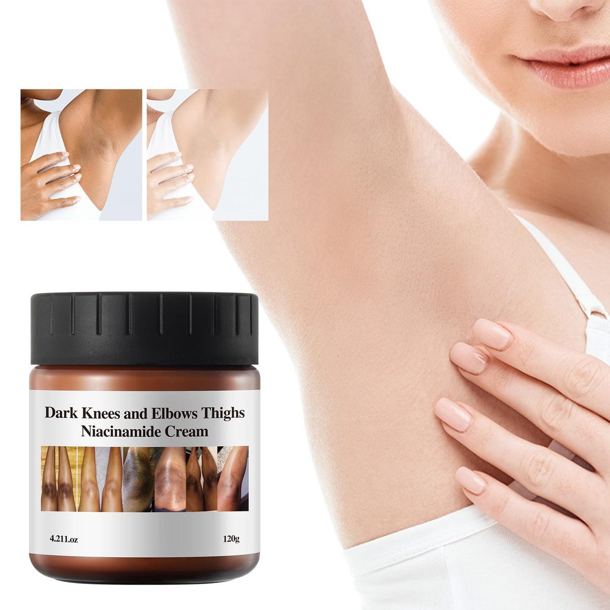 YAFUSIPE Dark Knuckle Remover Underarm Cream – Body Moisturizer Lotion for Armpit, Knees, Elbows, Inner Thigh, Neck, Private Parts – 4.21 fl oz (120 g) Avelisse
