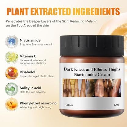 YAFUSIPE Dark Knuckle Remover Underarm Cream – Body Moisturizer Lotion for Armpit, Knees, Elbows, Inner Thigh, Neck, Private Parts – 4.21 fl oz (120 g) Avelisse