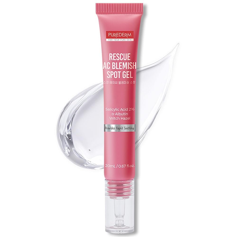 Purederm Blemish Spot Treatment Gel with Salicylic Acid 2% – Soothing Acne Care for Irritated Skin, Day & Night Use, 20ml - görsel 1