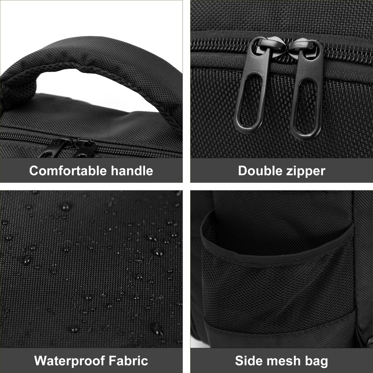 OUUTMEE Barber Supplies Bag - Portable Backpack for Clippers & Tools, Travel Hairstylist Organizer with USB Port, Black Avelisse
