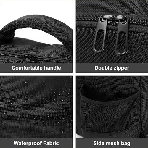 OUUTMEE Barber Supplies Bag - Portable Backpack for Clippers & Tools, Travel Hairstylist Organizer with USB Port, Black Avelisse