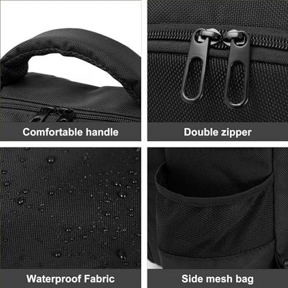 OUUTMEE Barber Supplies Bag - Portable Backpack for Clippers & Tools, Travel Hairstylist Organizer with USB Port, Black Avelisse