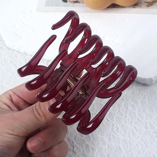 Retro Red Large Hair Clips for Thick Hair – Vintage Non-Slip Hair Claw Clips for Women & Girls (3.54 Inch) - görsel 8