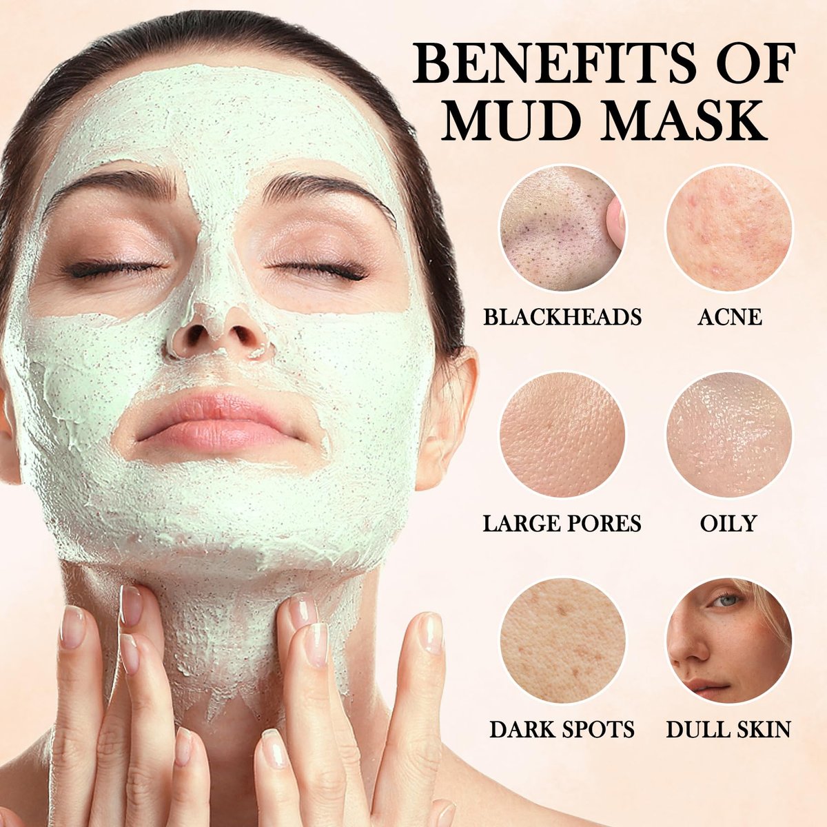 WENJLYJ 30-Piece Clay Mask Set for Face – Vitamin C, Dead Sea Mud & Cucumber Mud Masks – Deep Cleansing Blackhead Remover Facial Skin Care Set – Moisturizing Face Masks for Women, Gift Set - görsel 11