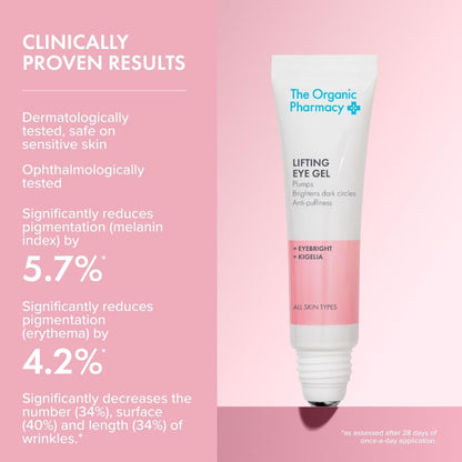 The Organic Pharmacy Lifting Eye Gel – Anti-Puffiness Treatment with Eyebright and Kigelia, 1.69 oz
