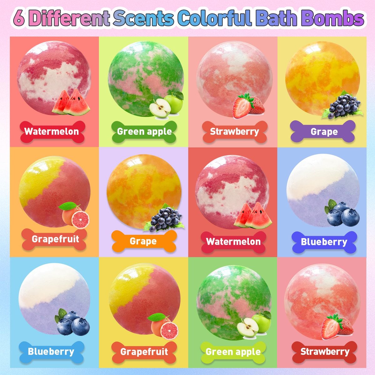 Santrela 12-Pack Bath Bombs for Kids with Surprise Inside – Mermaid Toys Gift Set, Shea & Cocoa Butter Moisturizing Bath Balls, Colorful Spa Fun for Girls, Birthday Easter Gift Avelisse