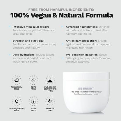 Ginger Milk Pre-Shampoo Treatment for Dry, Damaged & Color-Treated Hair | Deep Conditioning Hair Mask | Reduces Breakage & Frizz | 8 oz Avelisse