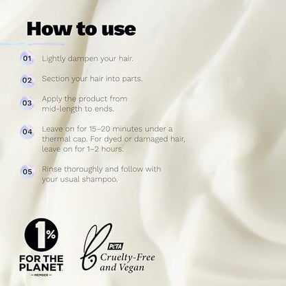 Ginger Milk Pre-Shampoo Treatment for Dry, Damaged & Color-Treated Hair | Deep Conditioning Hair Mask | Reduces Breakage & Frizz | 8 oz Avelisse