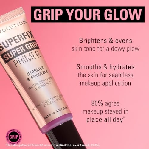 Revolution Beauty London Superfix Grip Primer - Hydrating & Smoothing Face Primer for Makeup, Gel-Formula, Vegan & Cruelty-Free, 0.81 fl oz - görsel 6