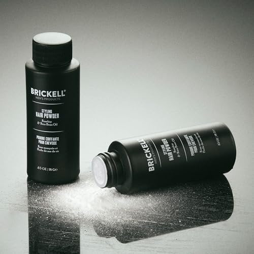 Brickell Men's Styling Hair Powder for Men - Natural & Organic Volumizing Texturizing Powder, Non-Greasy, Fragrance-Free, 18g - görsel 8