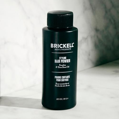 Brickell Men's Styling Hair Powder for Men - Natural & Organic Volumizing Texturizing Powder, Non-Greasy, Fragrance-Free, 18g - görsel 4