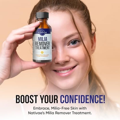 Milia Remover Treatment for Eyes & Face - Milia Spot Treatment with Salicylic Acid & Tea Tree Oil - Milia Acne Serum by Nativae Avelisse