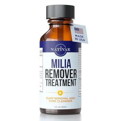 Milia Remover Treatment for Eyes & Face - Milia Spot Treatment with Salicylic Acid & Tea Tree Oil - Milia Acne Serum by Nativae Avelisse