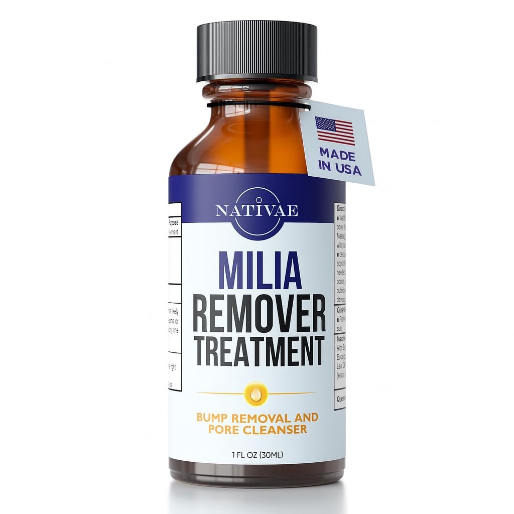 Milia Remover Treatment for Eyes & Face - Milia Spot Treatment with Salicylic Acid & Tea Tree Oil - Milia Acne Serum by Nativae Avelisse