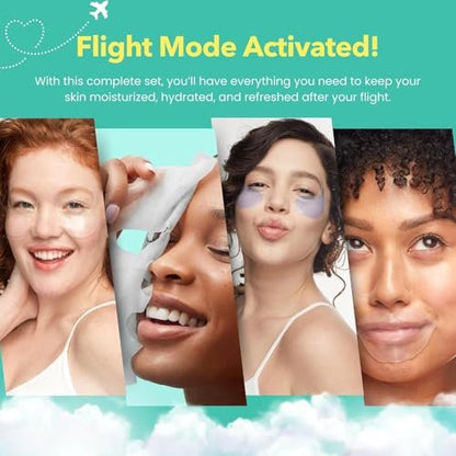 Patchology On The Fly Travel Facial Kit – Hydrating Skincare Essentials for Face, Eyes, and Lips