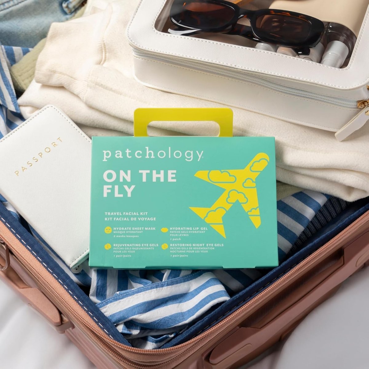 Patchology On The Fly Travel Facial Kit – Hydrating Skincare Essentials for Face, Eyes, and Lips - görsel 13
