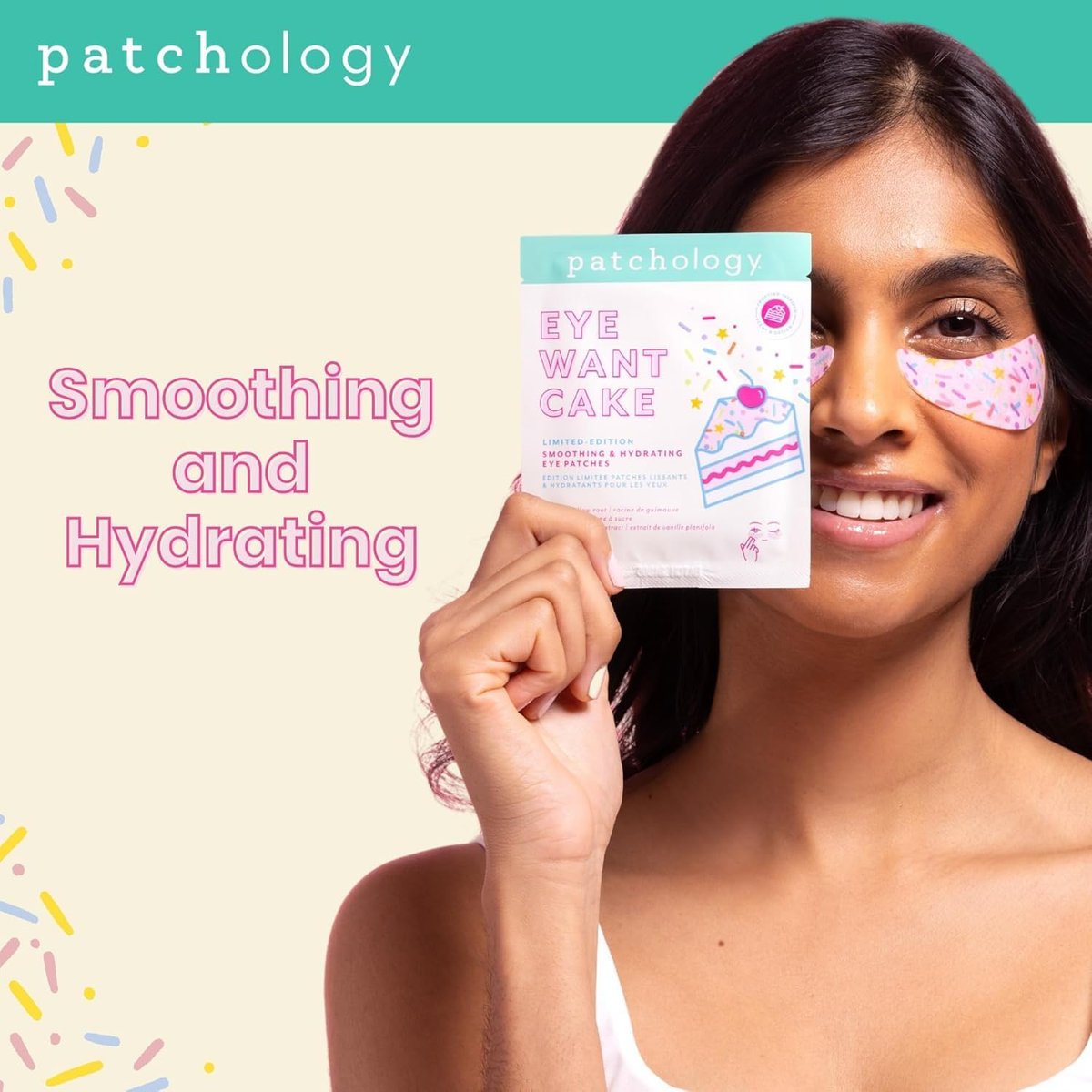 Patchology Eye Want Cake Hydrating & Smoothing Eye Patches – Under Eye Masks for Puffy Eyes, Dark Circles, and Fine Lines – Birthday Cake Inspired Self-Care Essentials, 5-Pack - görsel 6