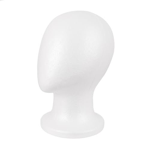 MapofBeauty Foam Wig Head Stand - White Styrofoam Mannequin Head for Wigs, Hats, and DIY Projects Avelisse