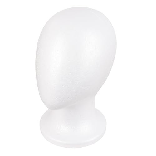 MapofBeauty Foam Wig Head Stand - White Styrofoam Mannequin Head for Wigs, Hats, and DIY Projects Avelisse