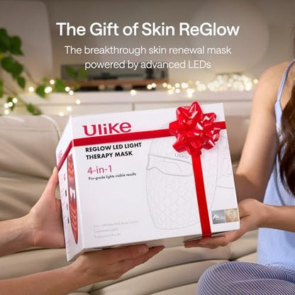 Ulike ReGlow LED Face Mask: Red, Blue, Yellow & Infrared Light Therapy for Anti-Aging & Acne – Cordless, Remote Control, Eye Protection, Home Skincare Device Avelisse