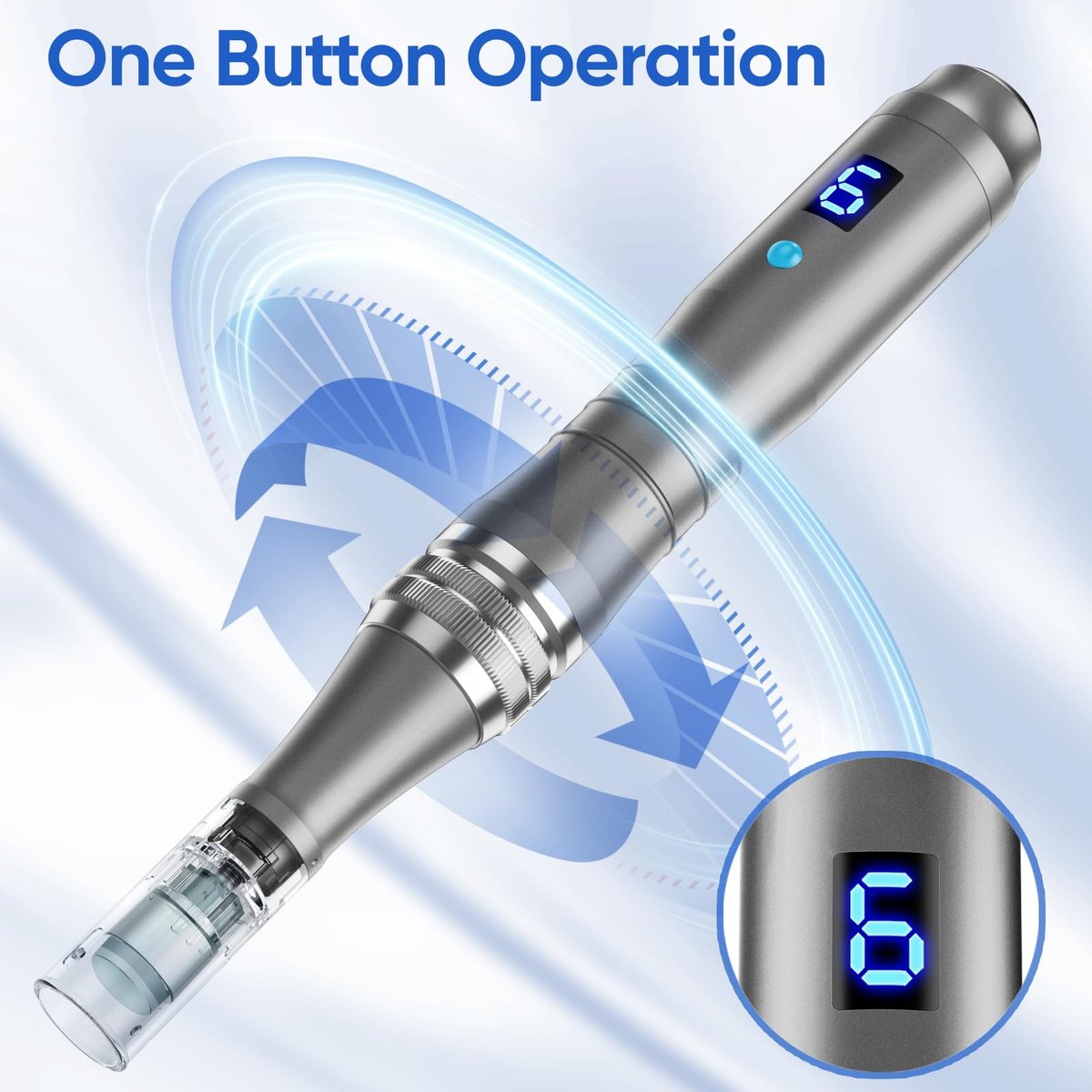 DAHOZE Microneedling Stamp Pen – 0.25mm Derma Stamp System, Derma Roller Alternative for Home Use Avelisse