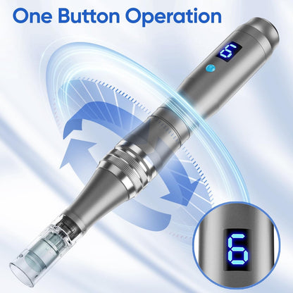 DAHOZE Microneedling Stamp Pen – 0.25mm Derma Stamp System, Derma Roller Alternative for Home Use Avelisse