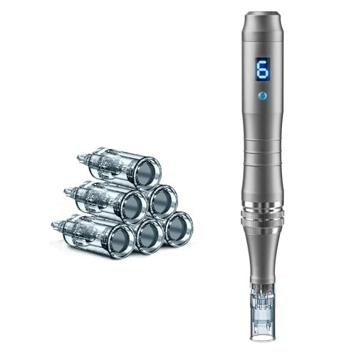 DAHOZE Microneedling Stamp Pen – 0.25mm Derma Stamp System, Derma Roller Alternative for Home Use Avelisse