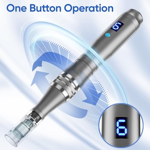 DAHOZE Microneedling Stamp Pen – 0.25mm Derma Stamp System, Derma Roller Alternative for Home Use Avelisse