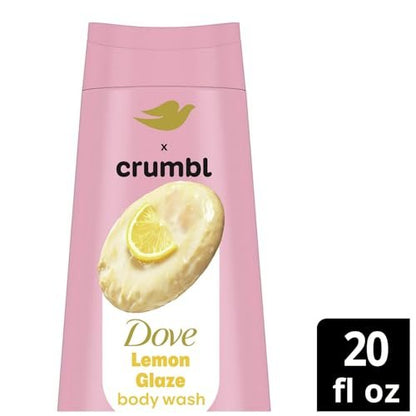 Dove Moisturizing Liquid Body Wash & Scrub | Lemon Glaze | 20oz Wash + 15oz Scrub Avelisse