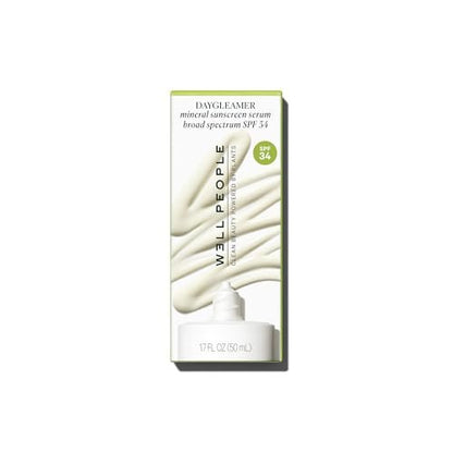 Well People Daygleamer Mineral Sunscreen Serum SPF 34 – Hydrating Vitamin C & Niacinamide, Broad-Spectrum Protection, Vegan & Cruelty-Free, 1.7 oz