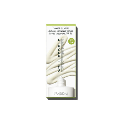 Well People Daygleamer Mineral Sunscreen Serum SPF 34 – Hydrating Vitamin C & Niacinamide, Broad-Spectrum Protection, Vegan & Cruelty-Free, 1.7 oz