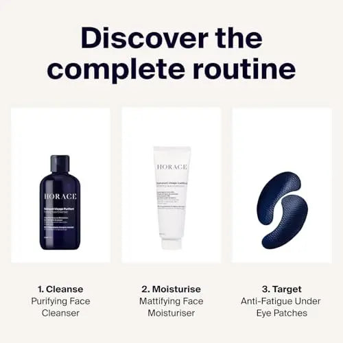 HORACE Anti-Fatigue Under-Eye Patches for Men - Dark Circle & Puffiness Reduction - Moisturising Hydrogel Treatment - Vegan & Silicone-Free Skincare - Unscented, 5 Pairs Avelisse