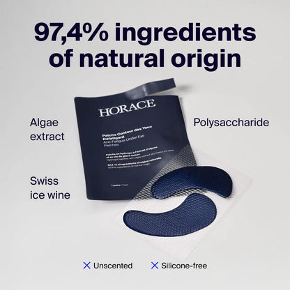 HORACE Anti-Fatigue Under-Eye Patches for Men - Dark Circle & Puffiness Reduction - Moisturising Hydrogel Treatment - Vegan & Silicone-Free Skincare - Unscented, 5 Pairs Avelisse