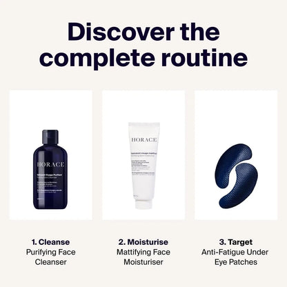 HORACE Anti-Fatigue Under-Eye Patches for Men - Dark Circle & Puffiness Reduction - Moisturising Hydrogel Treatment - Vegan & Silicone-Free Skincare - Unscented, 5 Pairs Avelisse