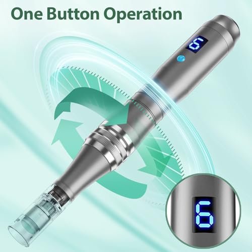 DAHOZE DermaStamp System 0.25mm - Microneedling Stamp Pen for Skin Care, Derma Roller Alternative for Men & Women Avelisse
