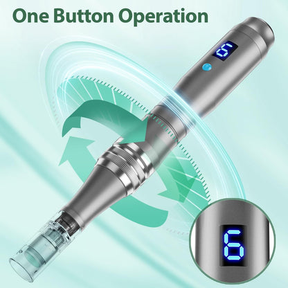 DAHOZE DermaStamp System 0.25mm - Microneedling Stamp Pen for Skin Care, Derma Roller Alternative for Men & Women Avelisse
