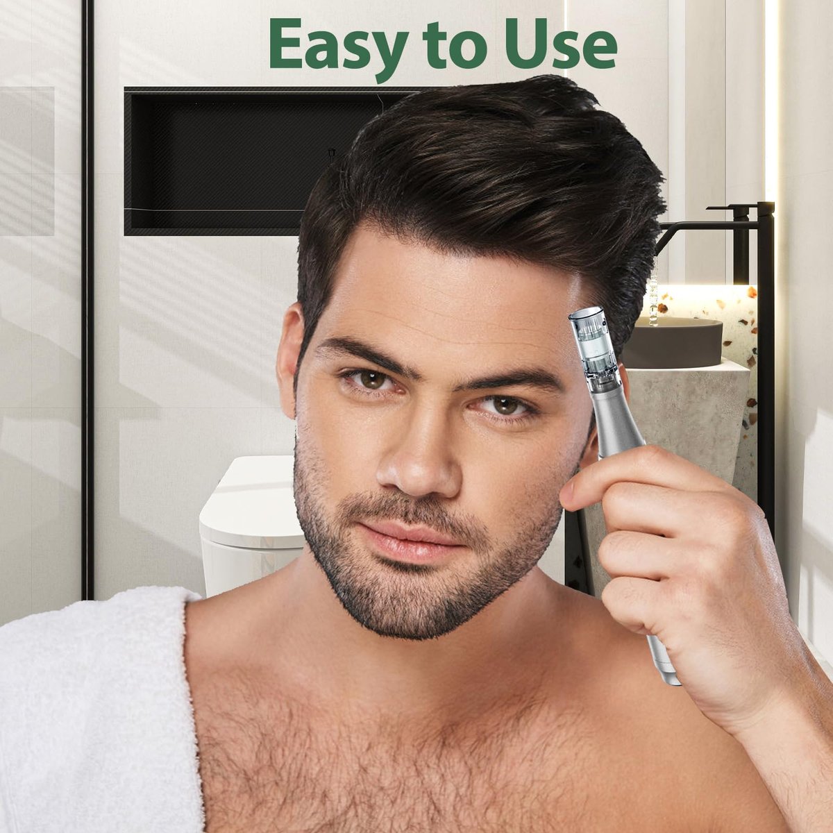 DAHOZE DermaStamp System 0.25mm - Microneedling Stamp Pen for Skin Care, Derma Roller Alternative for Men & Women Avelisse