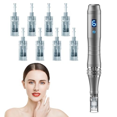 DAHOZE DermaStamp System 0.25mm - Microneedling Stamp Pen for Skin Care, Derma Roller Alternative for Men & Women Avelisse