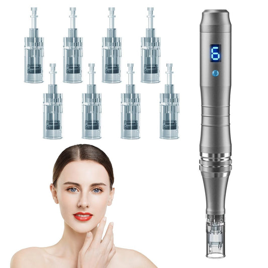 DAHOZE DermaStamp System 0.25mm - Microneedling Stamp Pen for Skin Care, Derma Roller Alternative for Men & Women Avelisse