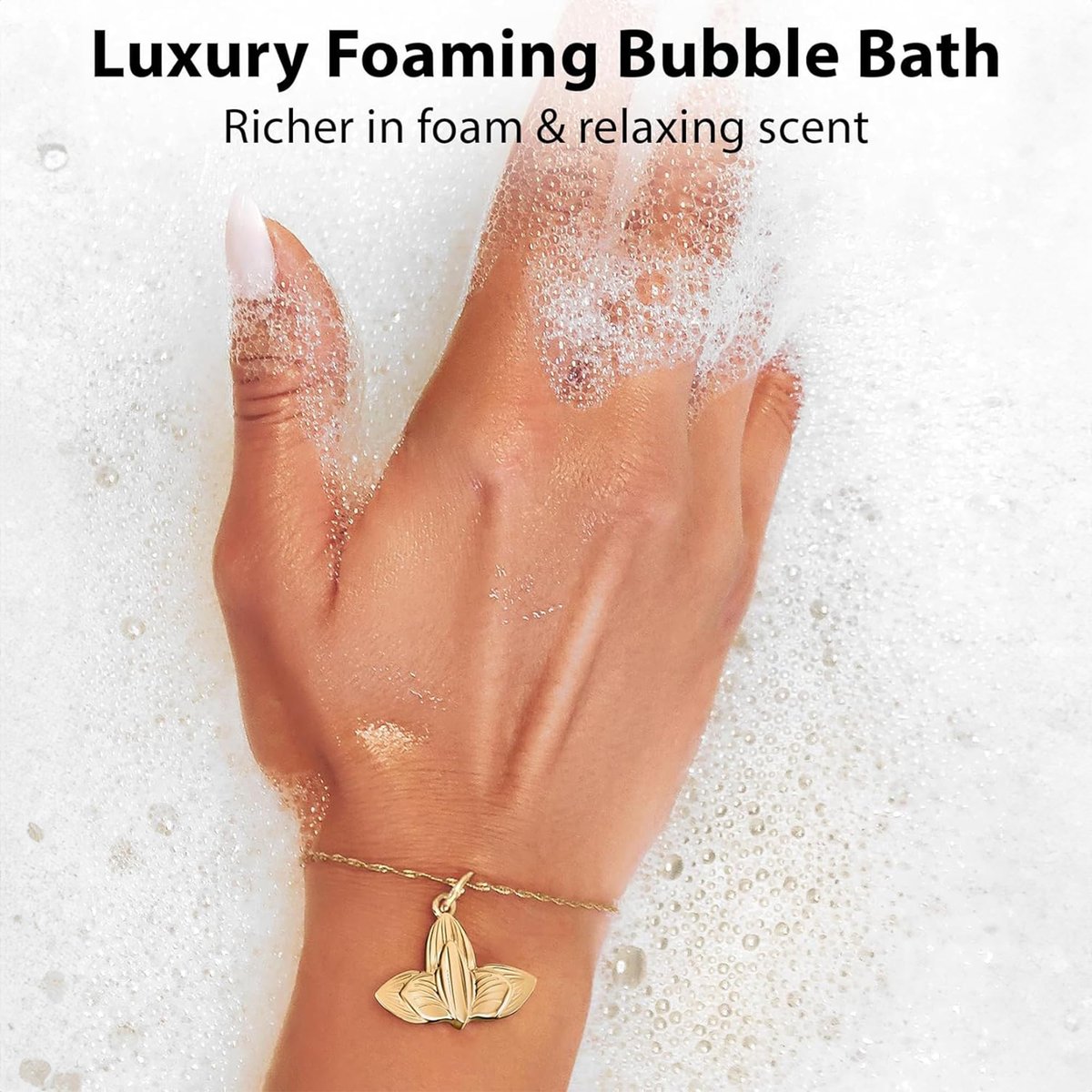 Magnesium Bubble Bath – Long Lasting Foaming Bubbles with Shea Butter, Coconut & Vanilla – Moisturizing Stress Relief Spa Gift for Women Avelisse