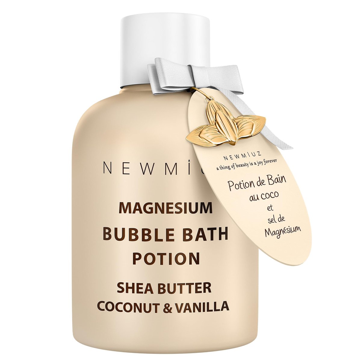 Magnesium Bubble Bath – Long Lasting Foaming Bubbles with Shea Butter, Coconut & Vanilla – Moisturizing Stress Relief Spa Gift for Women Avelisse