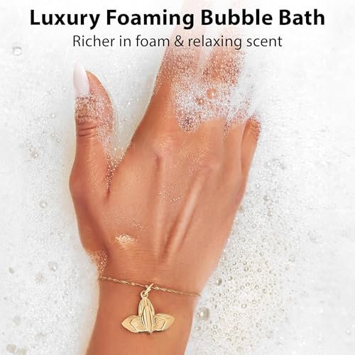 Magnesium Bubble Bath – Long Lasting Foaming Bubbles with Shea Butter, Coconut & Vanilla – Moisturizing Stress Relief Spa Gift for Women Avelisse
