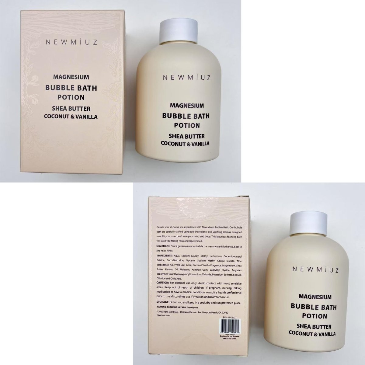 Magnesium Bubble Bath – Long Lasting Foaming Bubbles with Shea Butter, Coconut & Vanilla – Moisturizing Stress Relief Spa Gift for Women Avelisse