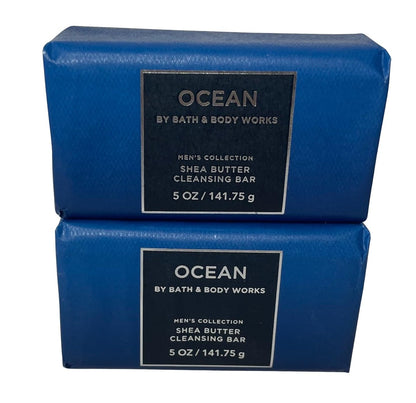 Bath and Body Works Ocean Shea Butter Cleansing Bar Soap – 4.2 oz Each, Pack of 2 Avelisse