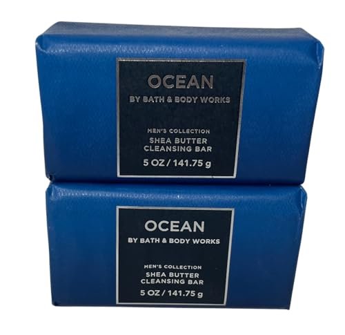 Bath and Body Works Ocean Shea Butter Cleansing Bar Soap – 4.2 oz Each, Pack of 2 Avelisse