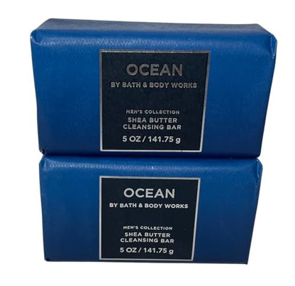 Bath and Body Works Ocean Shea Butter Cleansing Bar Soap – 4.2 oz Each, Pack of 2 Avelisse